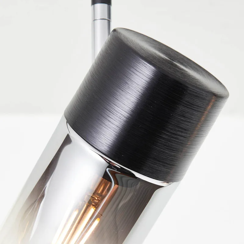 Plafondspot Alia, 4-lamps, zwart/rook de Brilliant en Noir, Rookgrijs – photo produit