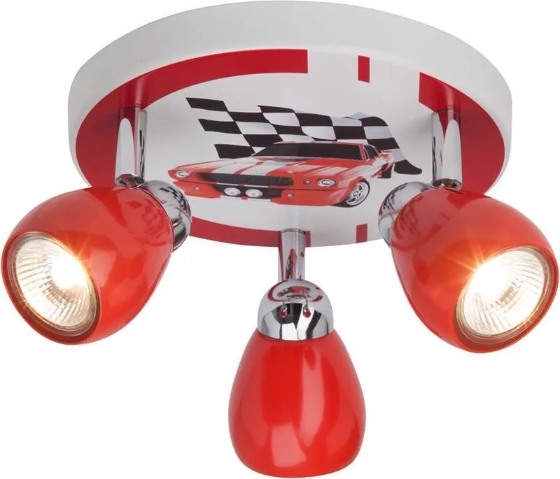 Racing LED-loftlampe med 3 lyskilder fra Brilliant i Rød – produktbillede