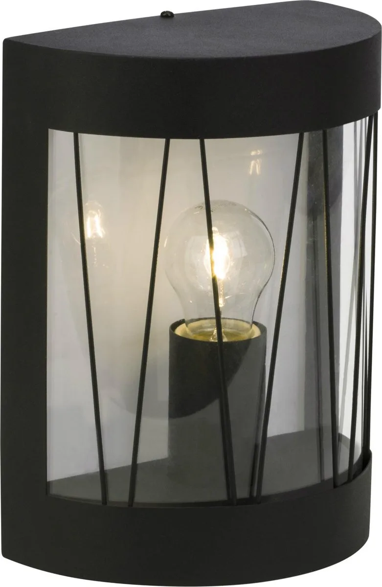 REED - Buiten wandlamp - IP44, Fitting E27, Zwarte Wandlamp Buiten, Wandlamp Buiten, Wand lamp, Buitenlamp de Brilliant en Noir – photo produit