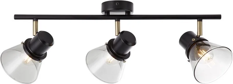 RONALD - Plafondlamp - Messing;Zwart van Brilliant in Messing – productfoto