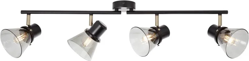 RONALD - Plafondlamp - Messing;Zwart von Brilliant in Messing – Produktfoto