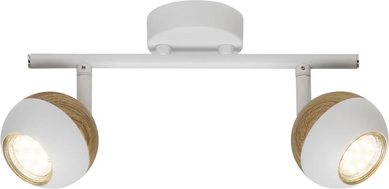 Scan G59413/75 Deckenstrahler LED GU10 6 W Weiß, Holz (hell) von Brilliant in Braun – Produktfoto