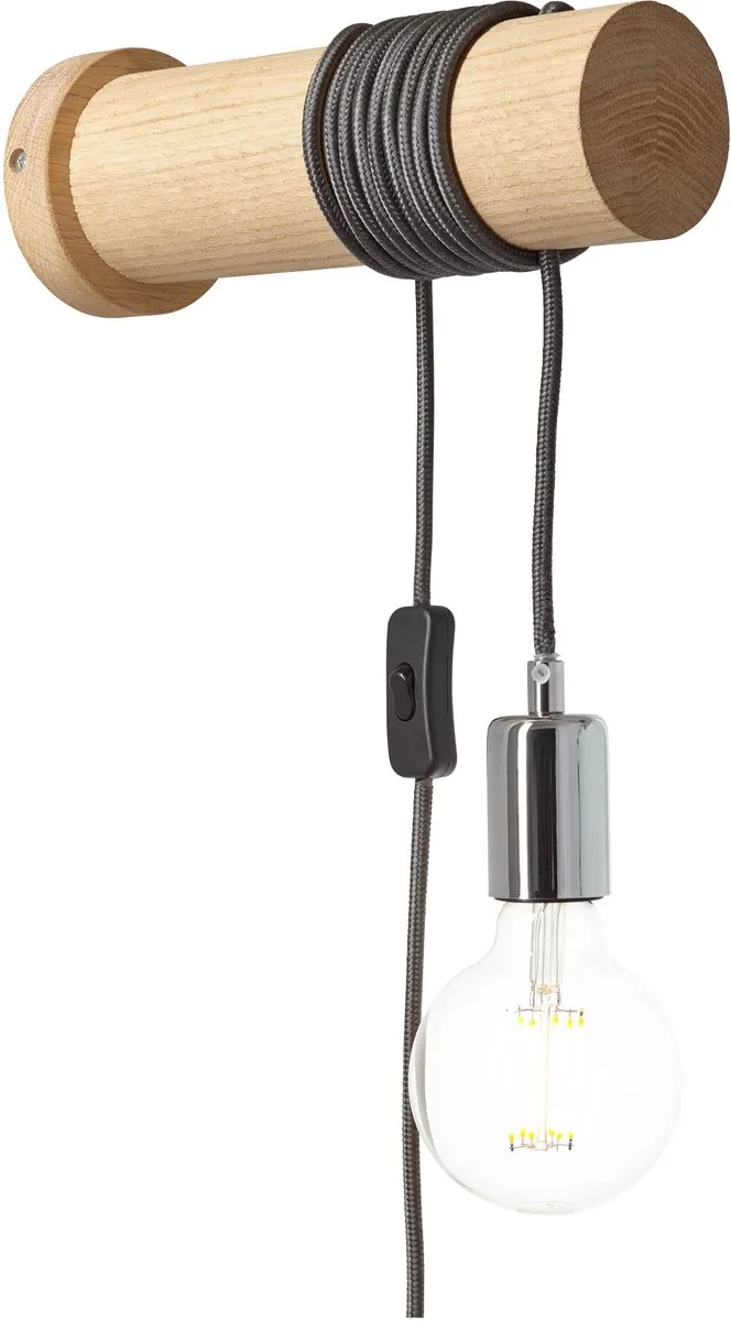 Schitterende lamp Frihet wandlamp houtkleurig de Brilliant en Marron – photo produit