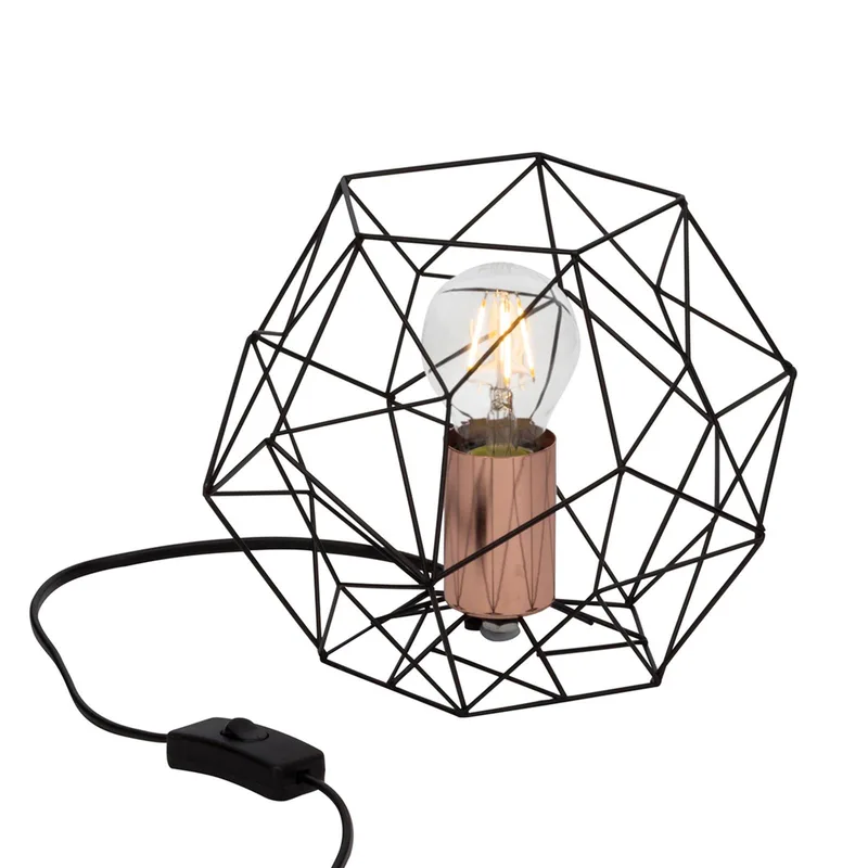 Synergy - Interessant uitgeruste tafellamp de Brilliant en Noir, Cuivre – photo produit
