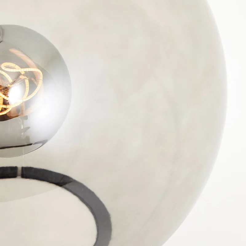 Glasbordlampe Belado sort/røggrå glat fra Brilliant i Sort, Rookgrijs – produktbillede