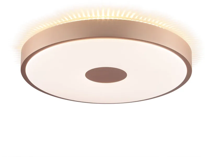 Tavis - Plafondlamp - LED 24W - 2900lm - 3000K - 3 steps dimbaar - Sunny Backlight - Rosé goud fra Brilliant i Rose gold – produktbillede