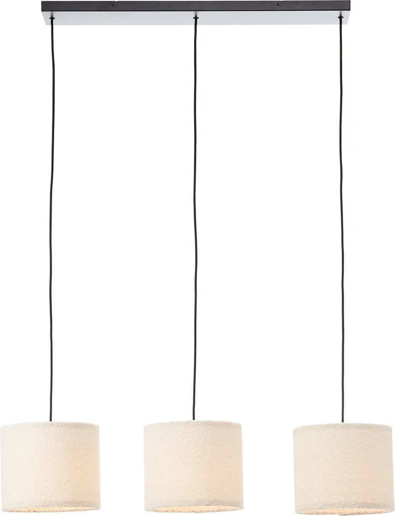 Teddy - Hanglamp - 3-lichts - E27 max 3x25W - Teddystof fra Brilliant i Beige – produktbillede