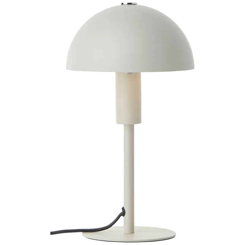 Tischlampe im Pilzdesign, Höhe 27 cm, Durchmesser 15 cm, E14-Lampenfassung, Metall, Beige de Brilliant – photo produit