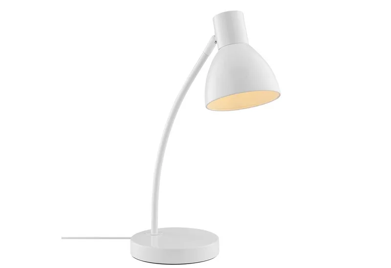 Tischleuchte Jerry, ohne Leuchtmittel, E14, 43 cm, Metall, max. 20 W, LED geeignet fra Brilliant i Hvid – produktbillede