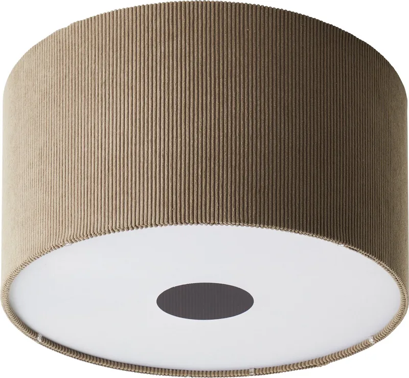 Tony - Plafondlamp - E27 max 1x25W - Ribstof - 45CM de Brilliant en Gris – photo produit