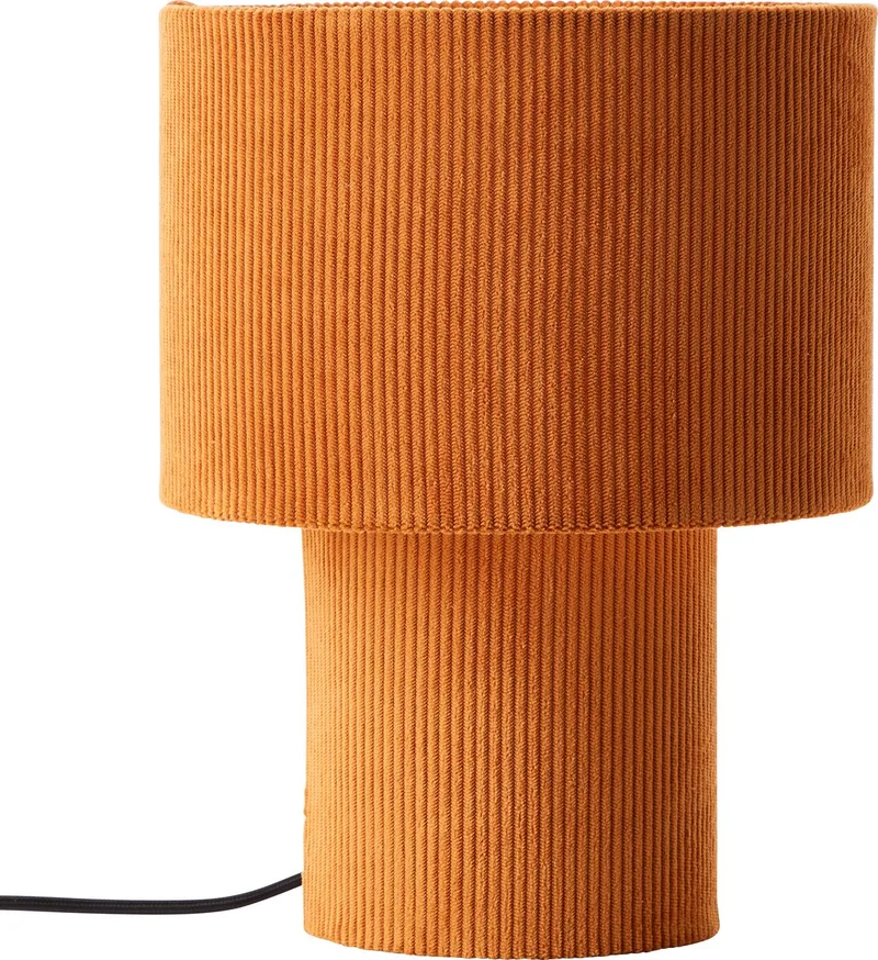 Tony - Tafellamp - E27 max 1x25W - Ribstof de Brilliant en Orange – photo produit