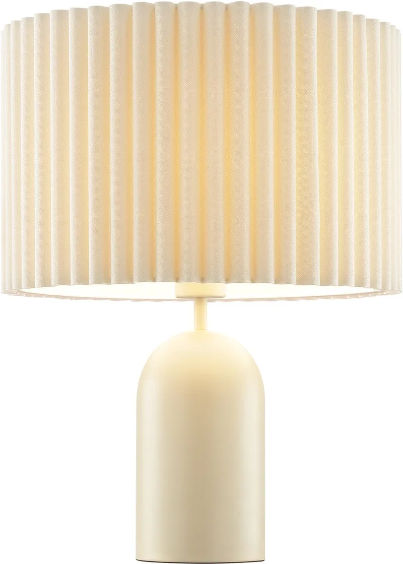 Velin - Tafellamp - 1-lichts - E27 van Brilliant in Beige – productfoto