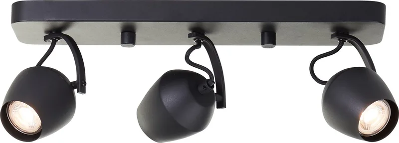 Vertino - Plafondspot - GU10 3x5W - 3000K de Brilliant en Noir – photo produit