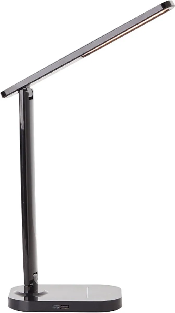 Vicaro - Bureaulamp - LED 8W geïntegreerd - Draadloos oplaadstation - Kleurkeuze 3000-6000K de Brilliant en Noir – photo produit