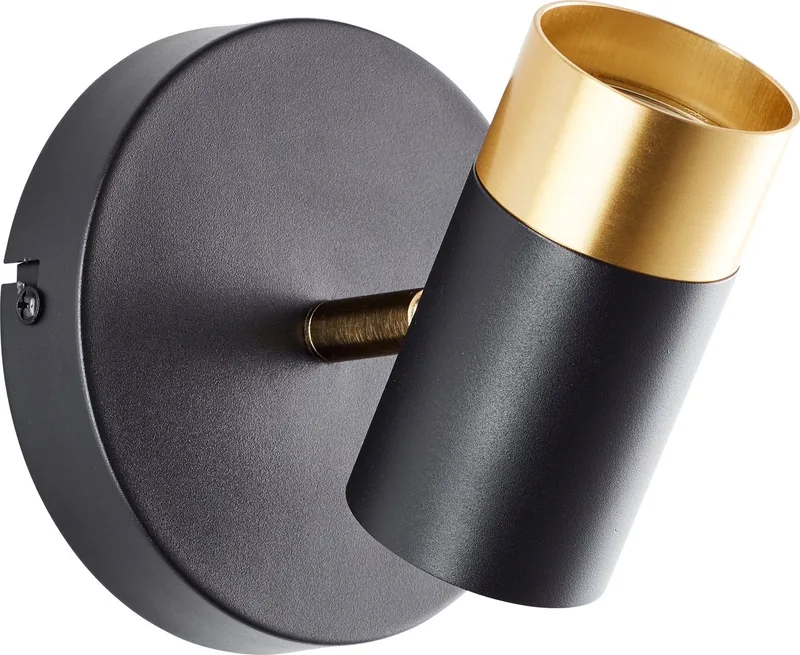 Vigolo - Plafondspot - GU10 1x5W - 3000K - Goud de Brilliant en Noir – photo produit