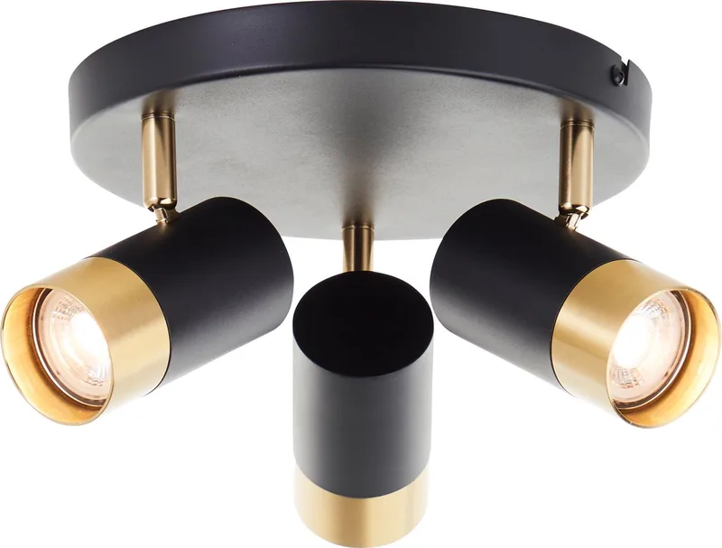 G03434/86 Deckenleuchte 29cm Plafonnier LED GU10 noir/sable, or (mat) de Brilliant en Noir – photo produit