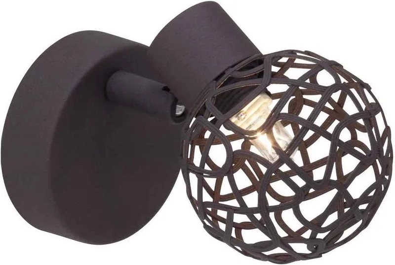 VIRGO Wandspot – Rotanlook Wandlamp – 33W fra Brilliant i Brun – produktbillede