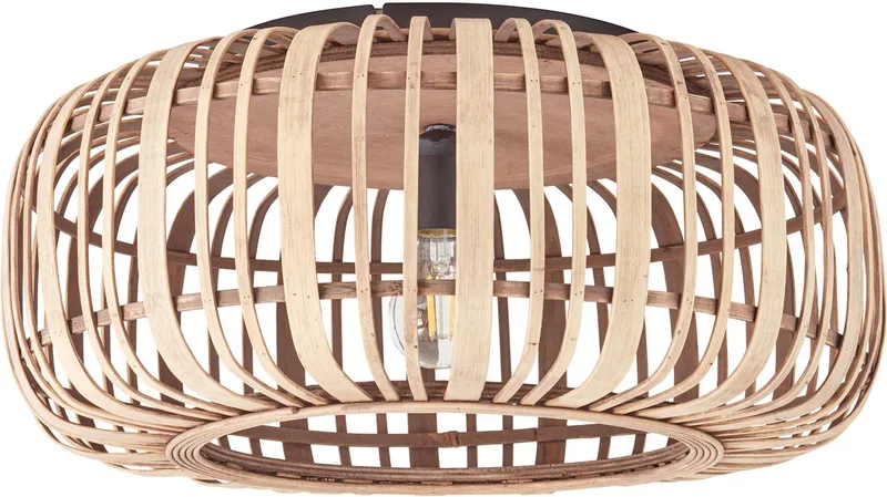 Woodrow - Plafondlamp - E27 max 1x40W de Brilliant en Marron – photo produit
