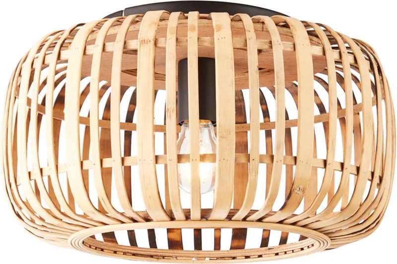 Woodrow - Plafondlamp - E27 max 1x60W - Bamboe fra Brilliant i Brun – produktbillede
