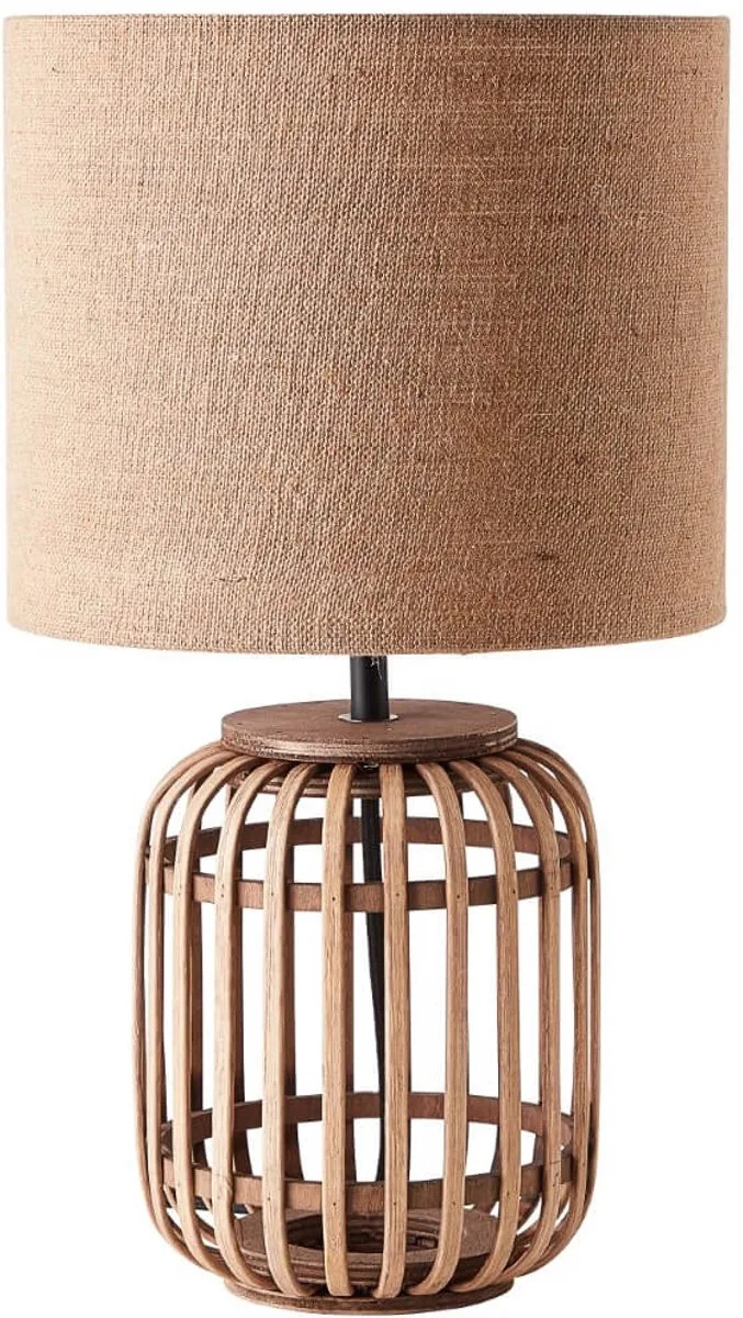 Woodrow - Tafellamp - E27 max 1x52W - Nature van Brilliant in Bruin Rotan – productfoto
