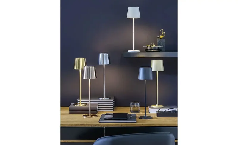 Xaana - oplaadbare Tafellamp - Binnen & Buiten - LED 4W 3000K-6000K - 3 Stepdim - IP44 - Koper de Brilliant en Rood koper – photo produit 3 sur 5