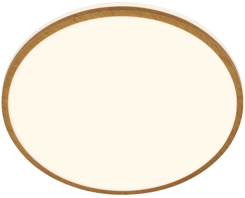Acorus W – LED Badkamer Plafonniere – LED plafondlamp – badkamerverlichting – spatwaterdicht – warm wit licht – design – Ø33cm by Briloner in Hout – product photo