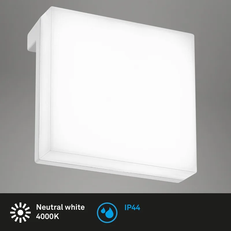 Aniani - Set van 2 Spiegellampen - spiegelverlichting badkamer - neutral licht 4.000K - 6W - 600 Lm - chroom - 8x8x3.5 cm von Briloner in Weiß – Produktfoto