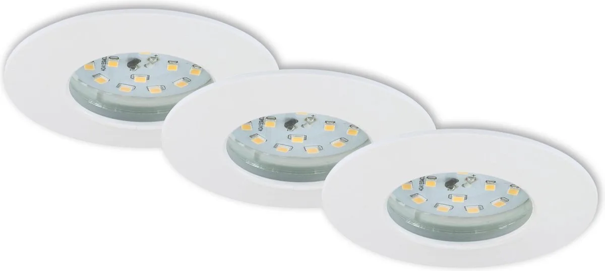 ATTACH DIM - Inbouwspots - 3 stuks - Dimbaar - 5,5W - IP44 - Ø75mm från Briloner i Vit – produktbild