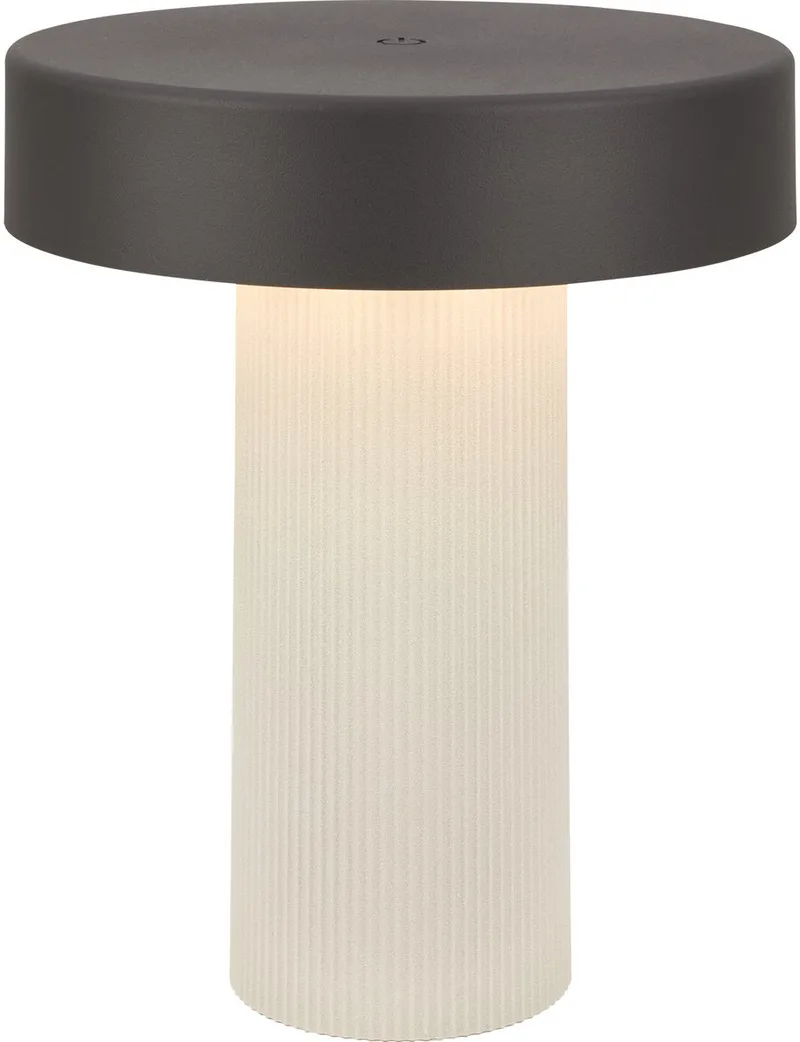 B.K.Licht Bito - Tafellamp oplaadbaar - snoerloze lamp - dimbaar - met batterij - Ø16 x 20cm de Briloner en Gris – photo produit
