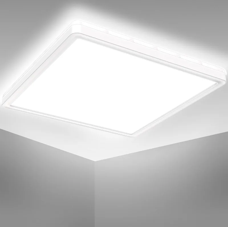 B.K.LICHT - LED Badkamerverlichting - badkamer plafonniére - IP44 - neutral wit licht 4.000K - 18W - 29x29 cm by Briloner in White – product photo