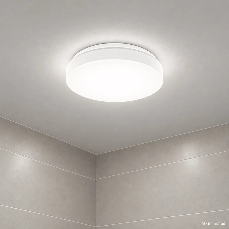B.K.Licht - LED Badkamerverlichting - witte plafonniére - badkamerlamp met 1 lichtpunt - IP44 - Ø22cm - 4.000K - 900Lm - 10W by Briloner in White – product photo