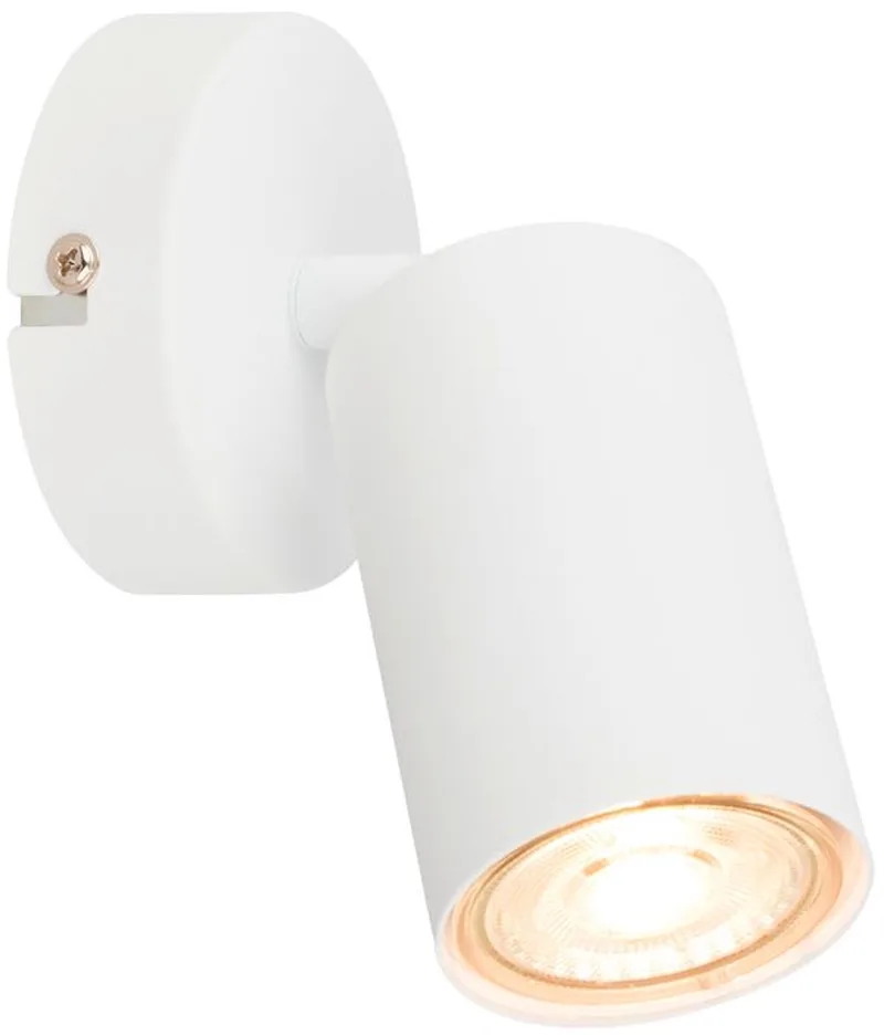 B.K.Licht - Opbouwspot - plafondspot met EEK A lichtbron - spotjes GU10 fitting - kantelbaar - wandspots - 8 x 15.5 cm de Briloner en Blanc – photo produit