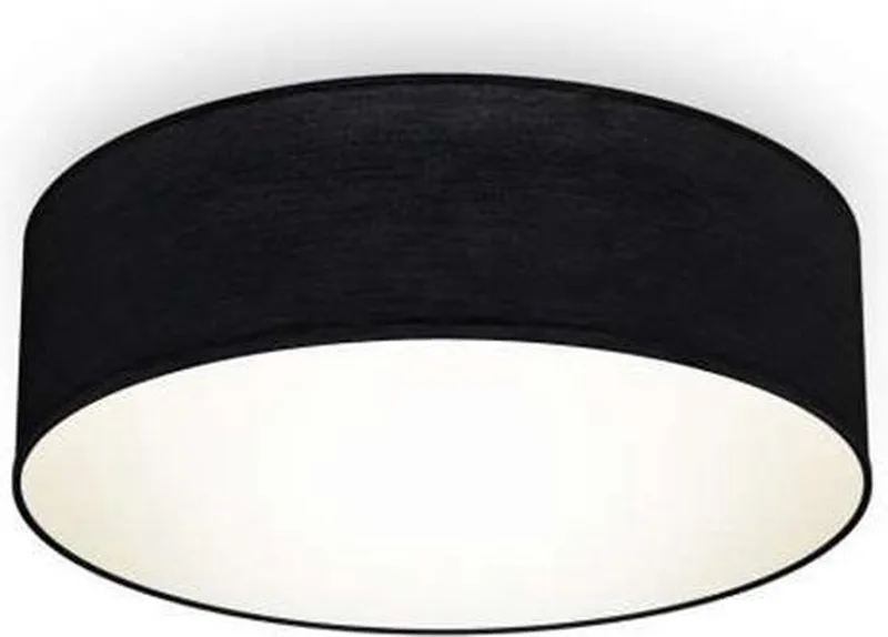 B.K.LICHT - Plafondlamp - stoffen decoratieve woonkamerlamp - E27 fitting - rond - Ø30cm de Briloner en Noir – photo produit