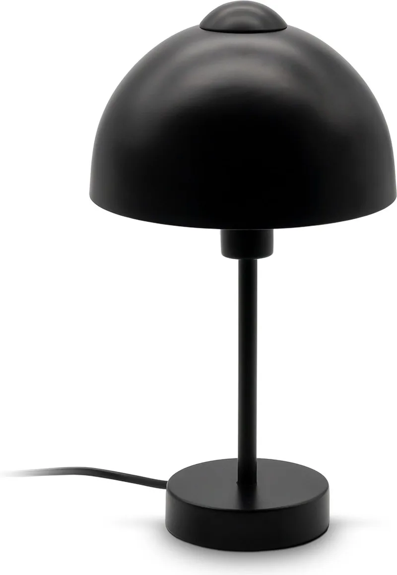 B.K.Licht - Tafellamp - met E14 fitting - retro - metaal - Ø18cm fra Briloner i Sort – produktbillede