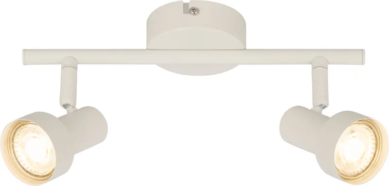 B.K.Licht Tapp - Opbouwspot - plafondspot (plafondlamp) - 2x GU10 fitting - 27.5 cm fra Briloner i Oud Wit – produktbillede