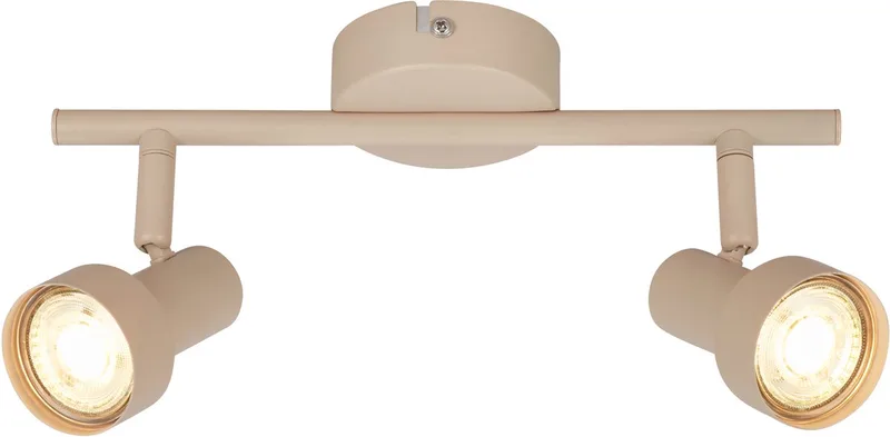 B.K.Licht Tapp - Opbouwspot - plafondspot (plafondlamp) - 2x GU10 fitting - taupe / 27.5 cm van Briloner in Beige – productfoto