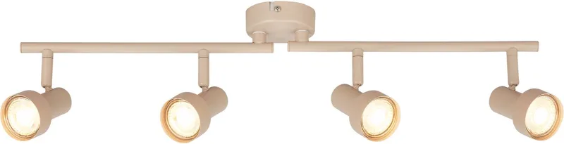B.K.Licht Tapp - Opbouwspot - plafondspot (plafondlamp) - 4x GU10 fitting - taupe / 60.5 cm by Briloner in Beige – product photo