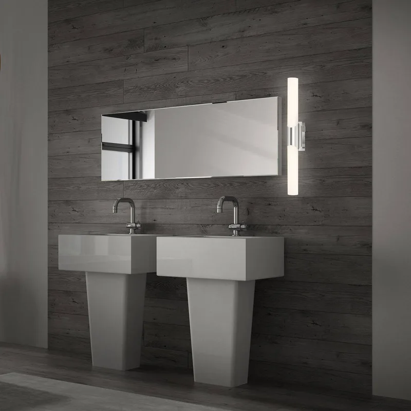 Badkamerpiegel lamp Klak Brilo, chroom, 47 cm by Briloner in White, Chrome – product photo