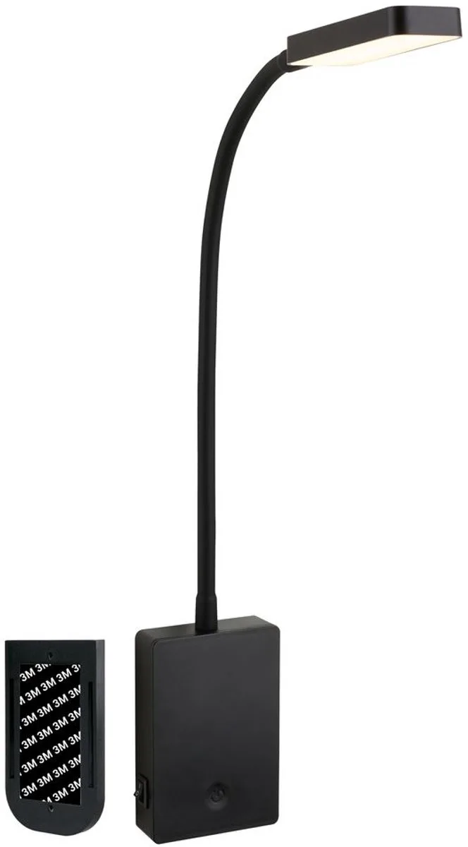 Cielo – Wandlamp oplaadbaar – led bettlamp – leeslamp – dimbaar & touch – zonder stroomaansluiting – acculamp – 2W från Briloner i Svart – produktbild