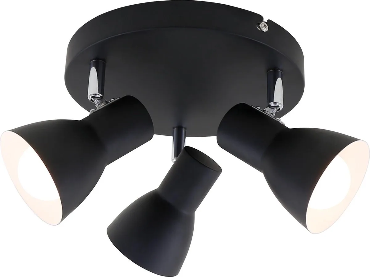 CUP - plafondlamp - 3-lichts - E14 max. 25W - spots draaibaar fra Briloner i Sort – produktbillede