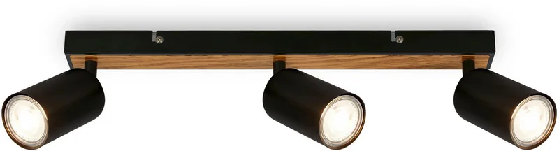 TIB 2172034 Loft-spotlights LED (RGB) GU10 9 W Sort, Træ fra Briloner – produktbillede