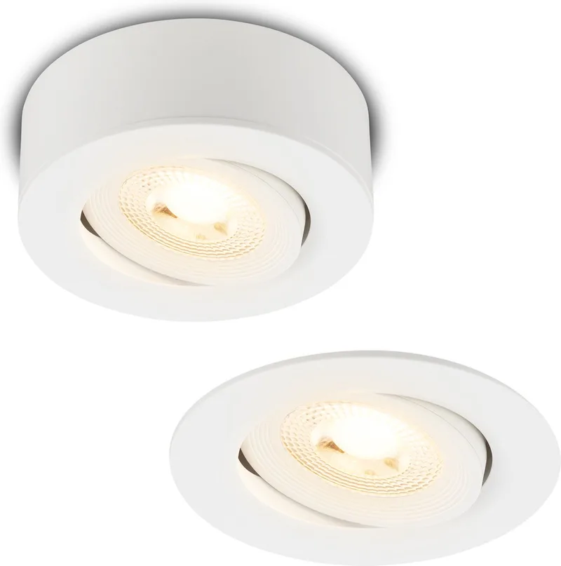Briloner 7991016 Spot encastrable LED CEE: F (A - G) blanc chaud blanc de Briloner en Wit mat – photo produit