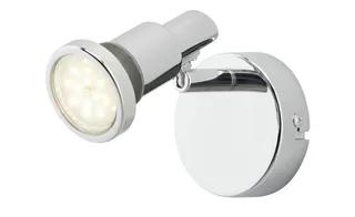 FLAMO - wandlamp - plafond spot - 1 lichts - draaibaar en kantelbaar - GU10 - LED - 4 Watt - 400 Lumen - 3.000 Kelvin - IP44 - 80x106mm (DxH) van Briloner in Chroom – productfoto 2 van 5
