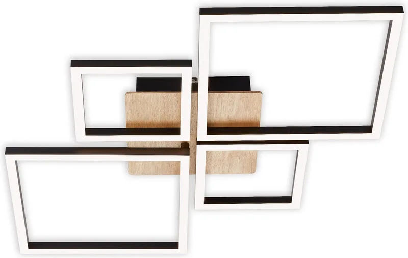 FRAME - LED Plafonniére - plafondlamp dimbaar - draaibaar - memory functie - 48W by Briloner in Black – product photo