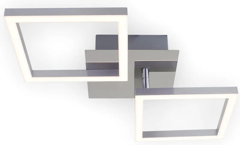 FRAME - Plafonnière - plafondlamp draaibaar - LED 16 Watt - 1.200 Lumen - 3.000 Kelvin - plafondlamp chroom-zilverkleurig från Briloner i Chromium – produktbild