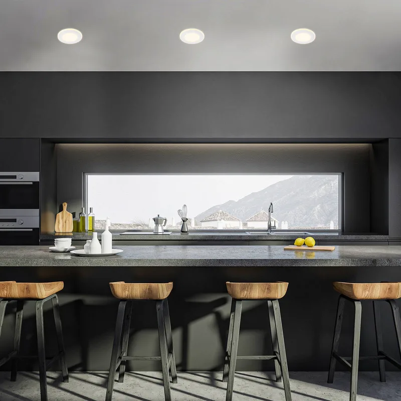 Gima LED inbouwlamp, 3.000 K, set van 3 de Briloner en Blanc – photo produit