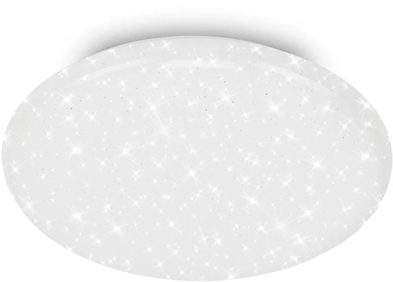 GIT – LED Plafondlamp – sterrenhemel effect – 4.000K neutraal wit licht – wit – Ø28 cm de Briloner en Wit sterren – photo produit