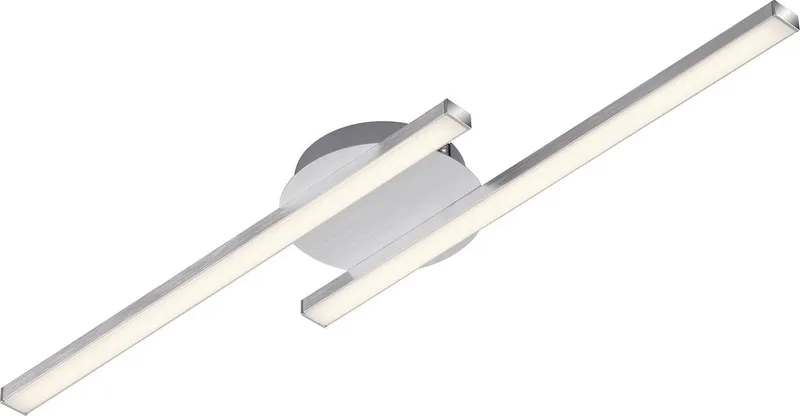GO - Plafonnière - plafondlamp - LED 2 x 6W - warm wit licht - 55,4 cm - aluminiumkleurig fra Briloner i Aluminium – produktbillede
