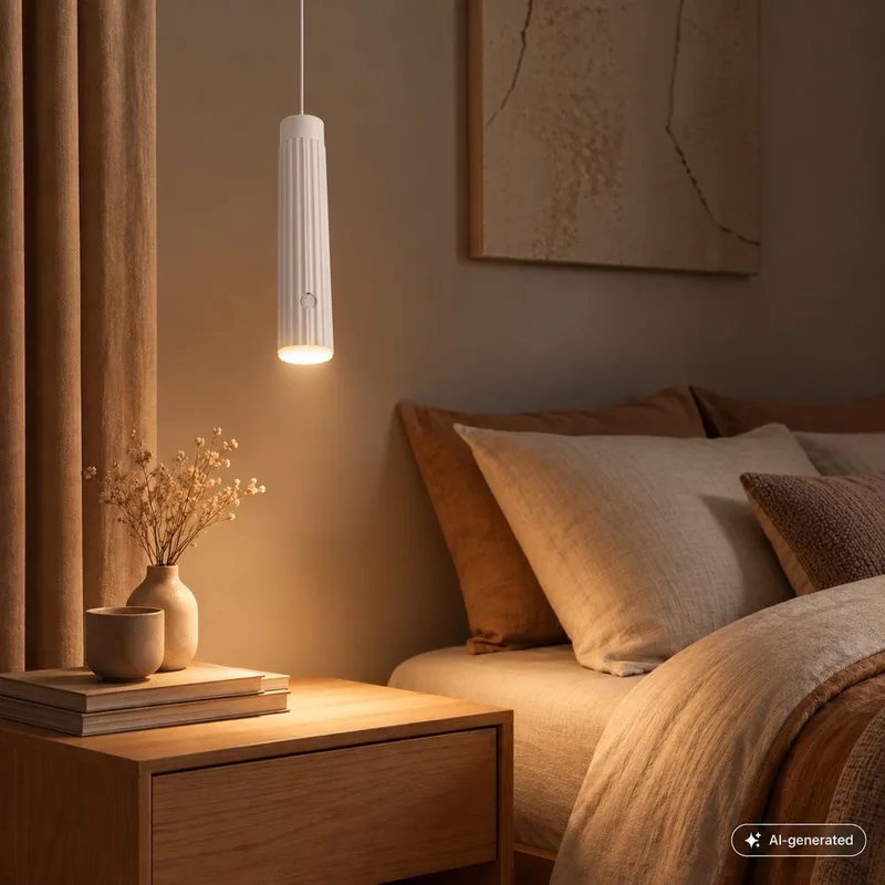 Hang - Hanglamp oplaadbaar - bedlamp in hoogte verstelbaar - warm licht - dimbaar - zonder stroomaansluiting - woonkamer | slaapkamer | eetkamer från Briloner i Vit – produktbild