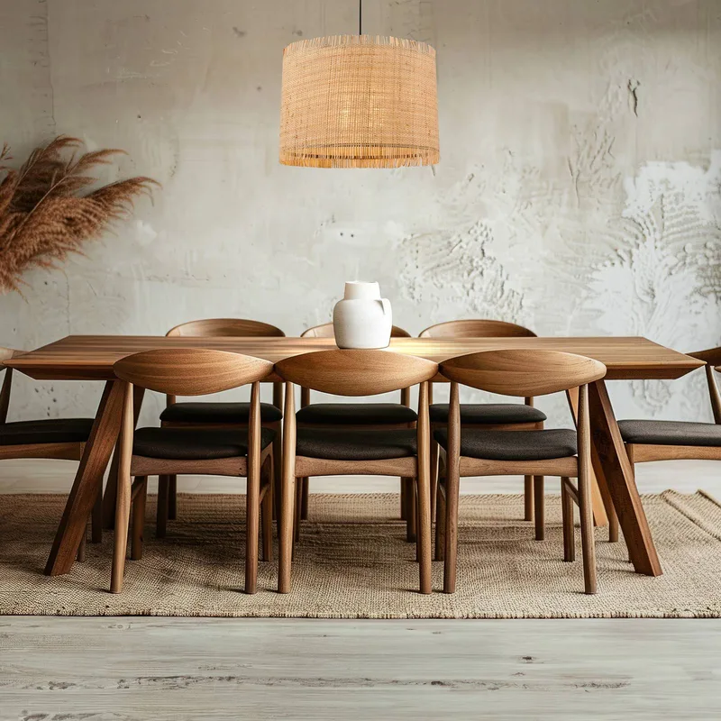 Hanglamp Borra, 1-lamp, naturel, stro, Ø 40 cm fra Briloner i Natuurkleur, Sort – produktbillede